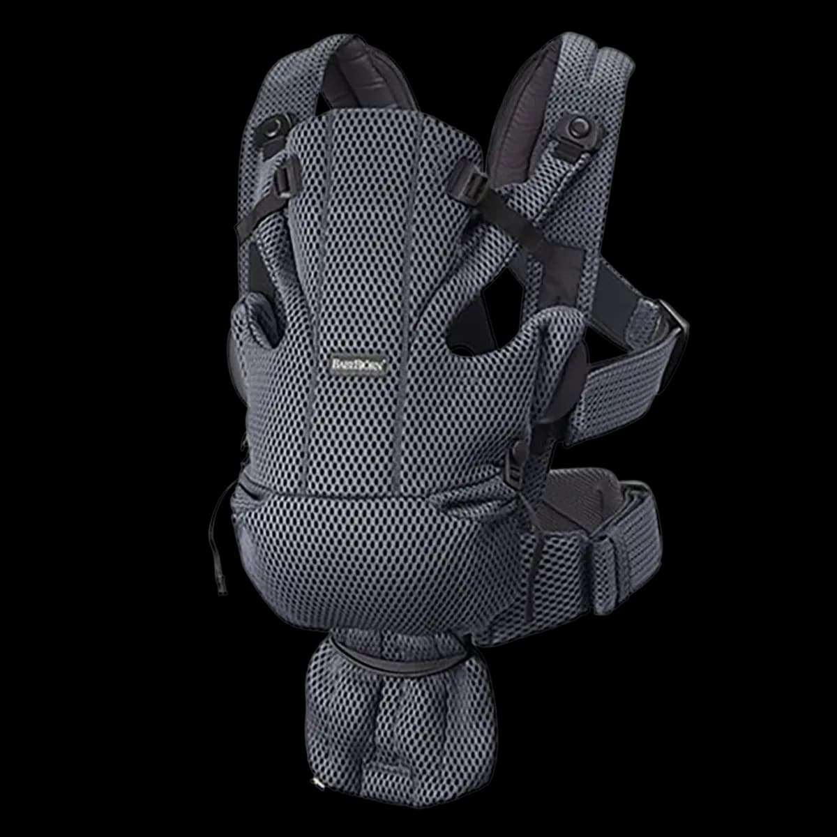 BabyBjörn Move baby carrier in dark grey 3D mesh, front view